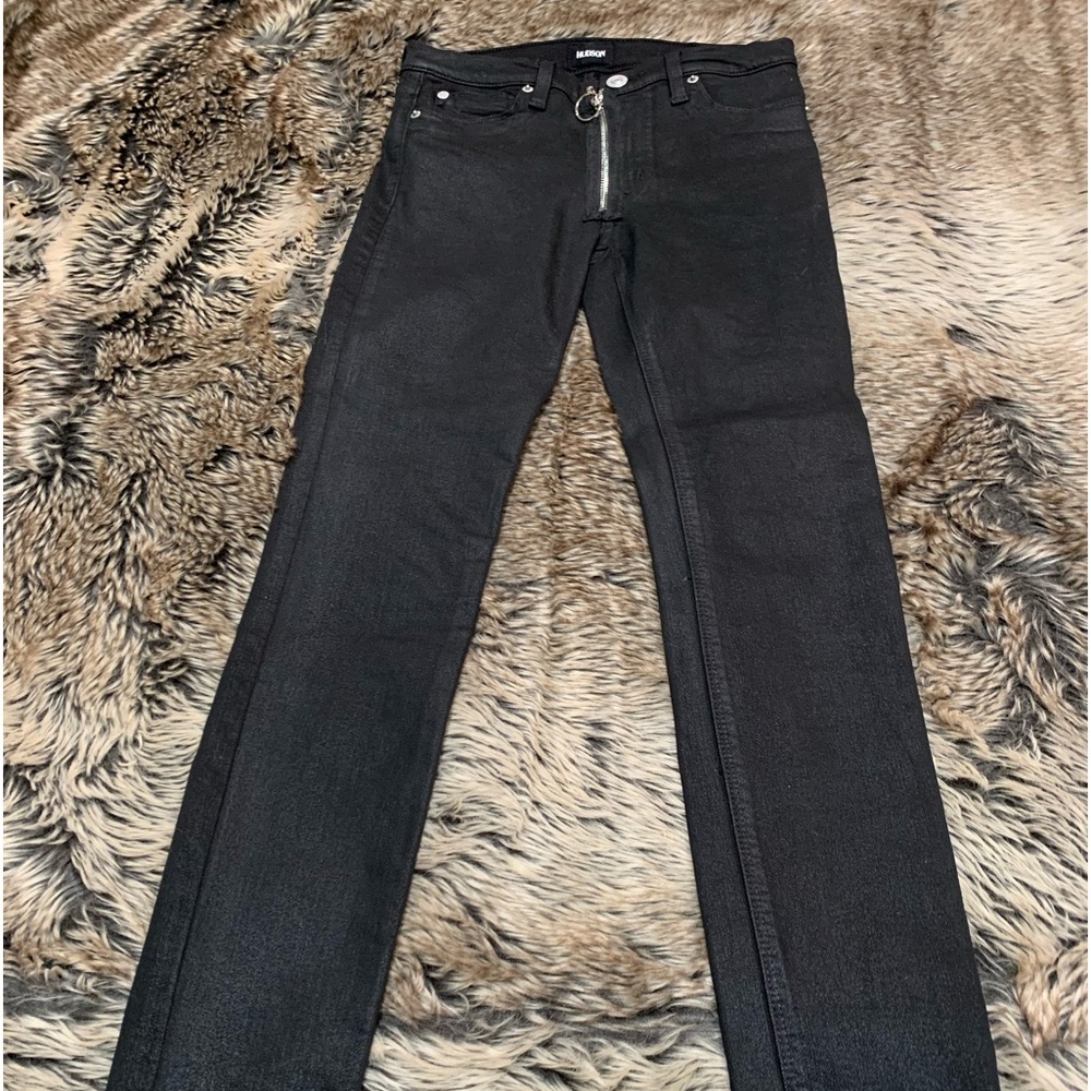Hudson Jeans Woman Barbara High Rise Super Skinny With Exposed Zipper Size 27